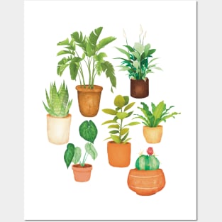 Plant Pots Lover Design Illustration Posters and Art